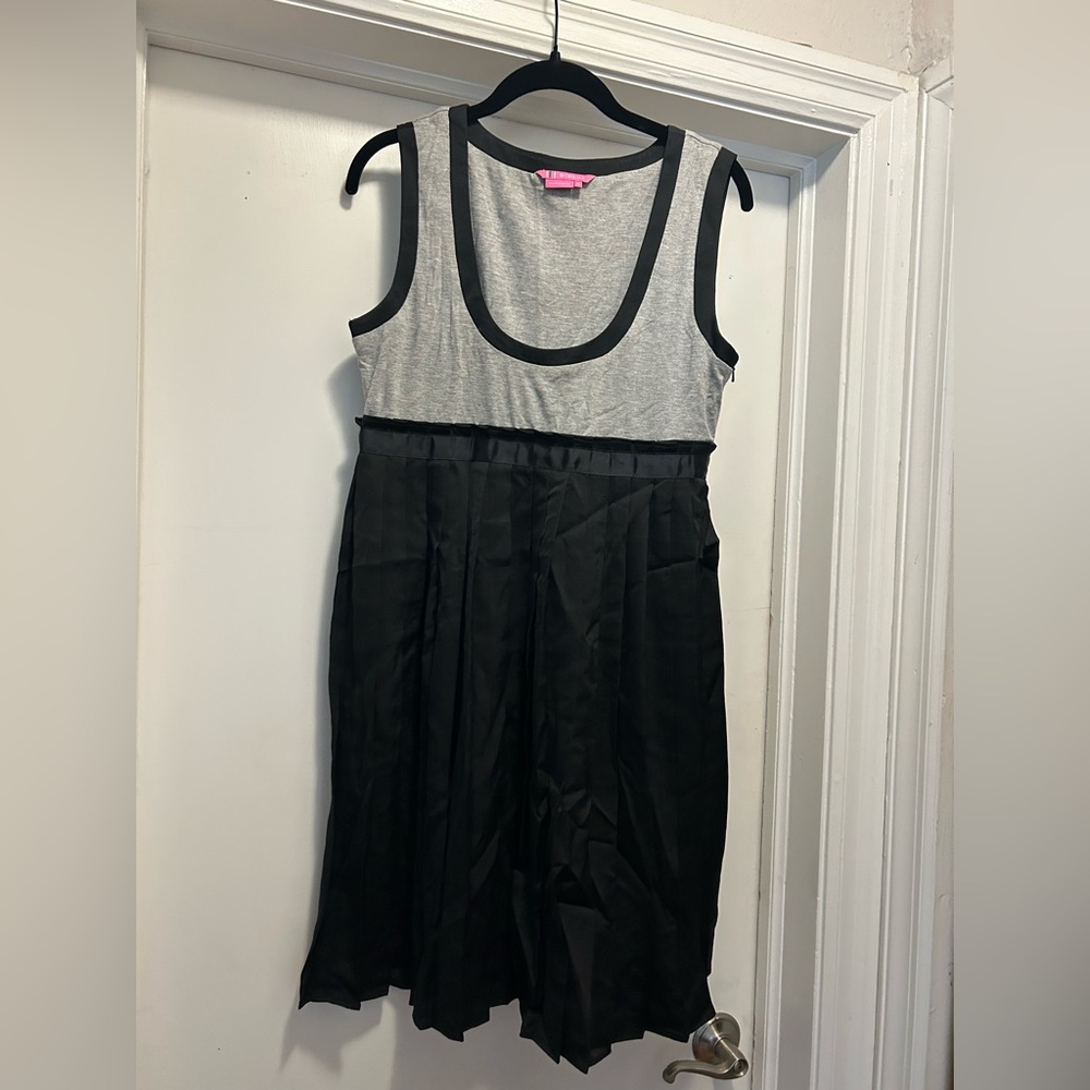 Bcbgirls black and grey dress with pleated skirt size M